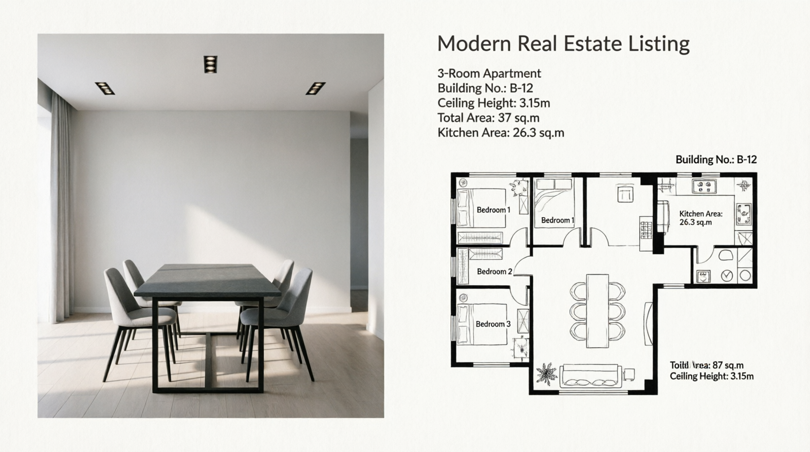 3-комнатная